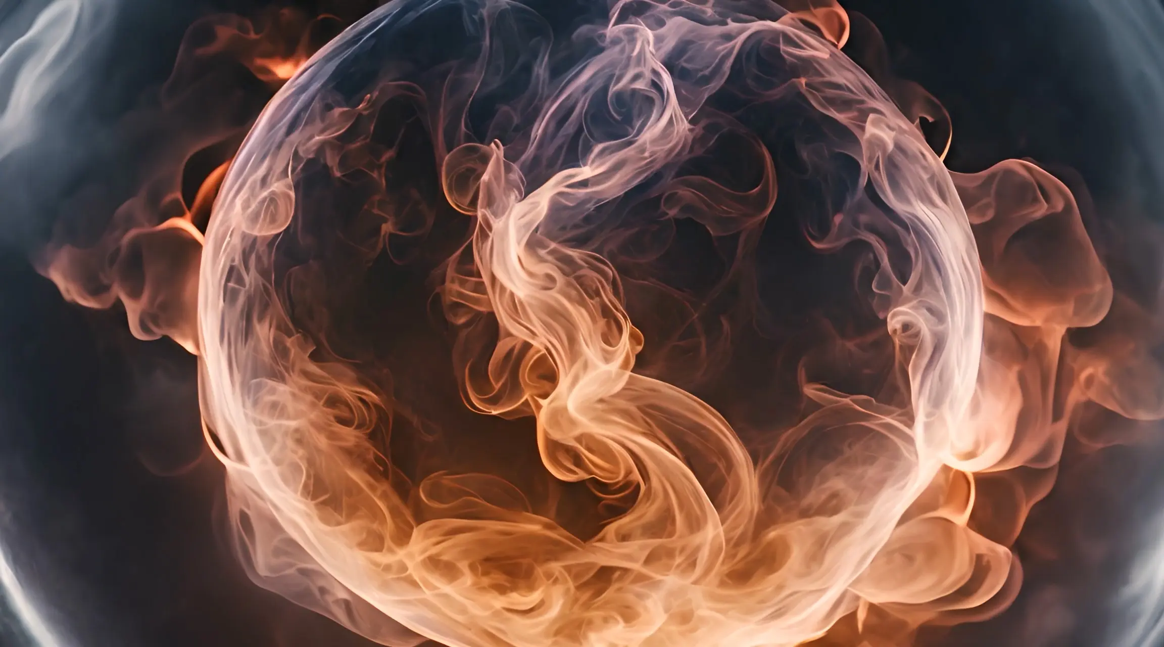Fiery Smoke Globe Cinematic Stock Video